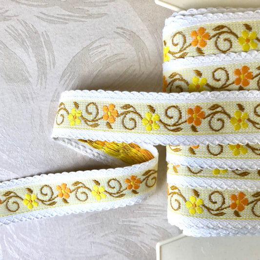 Summers Day Scalloped Jacquard Ribbon - Vintage