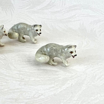 Miniature Winter Fox Figurine