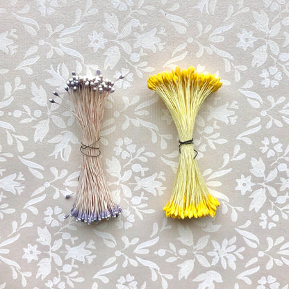 Vintage Flower Stamens, Two Color 2 Pack