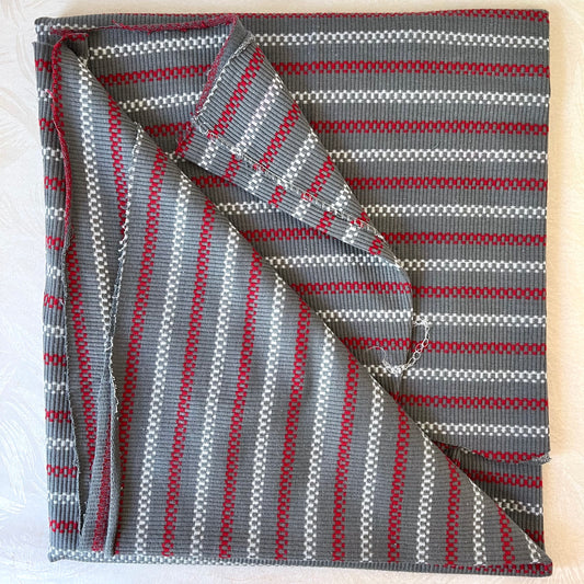 Striped Ribbed Double-Knit Fabric
