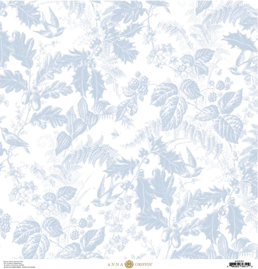 Blue Botanical - Anna Griffin Scrapbook Papers