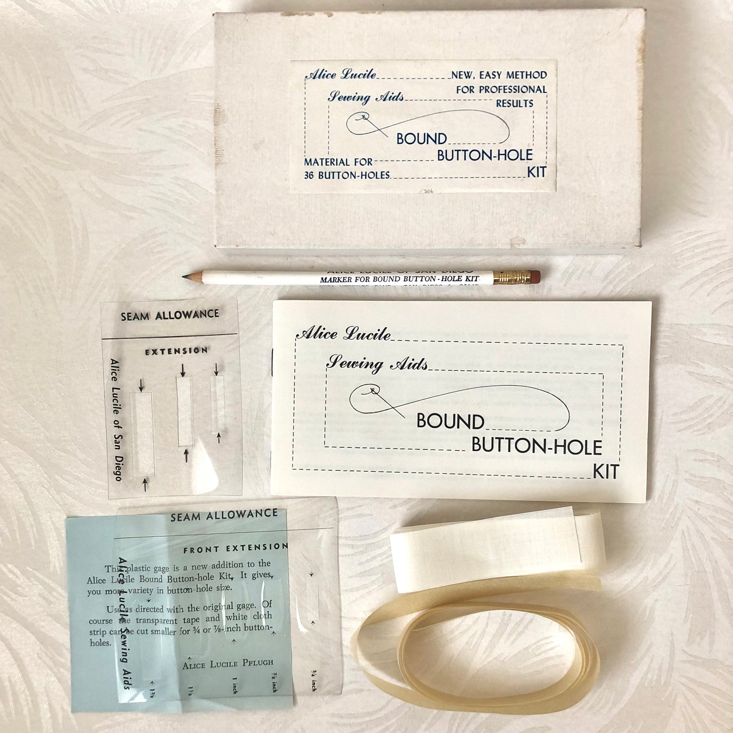 Vintage Bound Button-Hole Kit - by Alice Lucile Sewing Aids