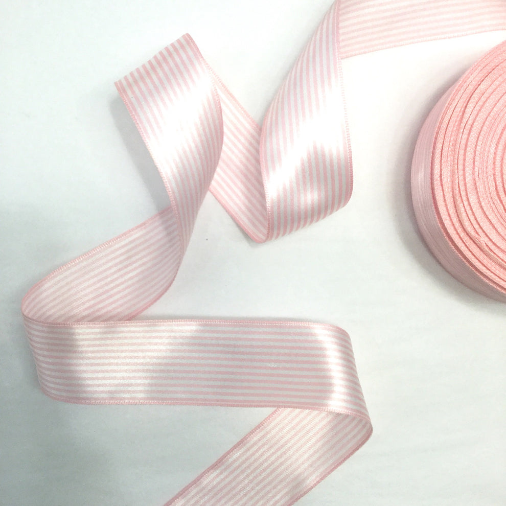 Satin Stripe Ribbon – Rose Mille
