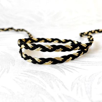 Black & Gold Braid - Multiple Colorways