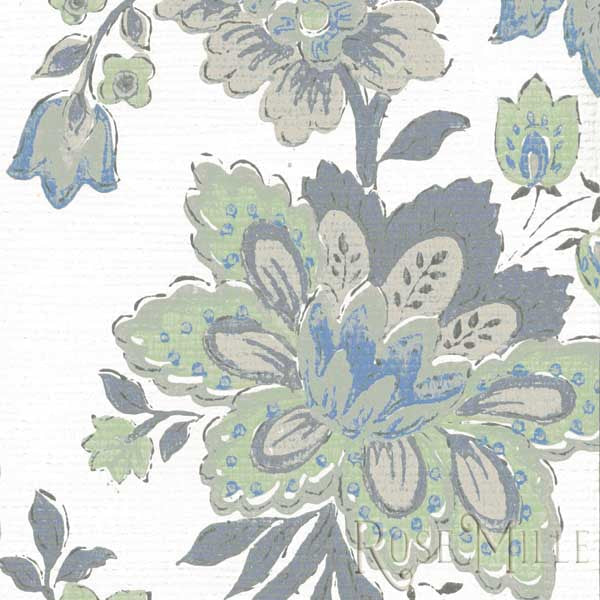 Floral Fantasy in Green - Signature Vintage Scrapbook Papers