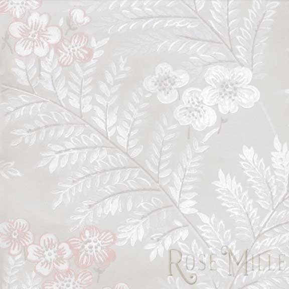 Faded Fern in Rose - Signature Vintage Scrapbook Papers