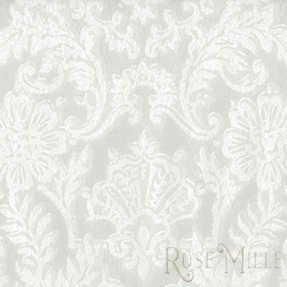 Shell Flourish in Gray - Signature Vintage Scrapbook Papers