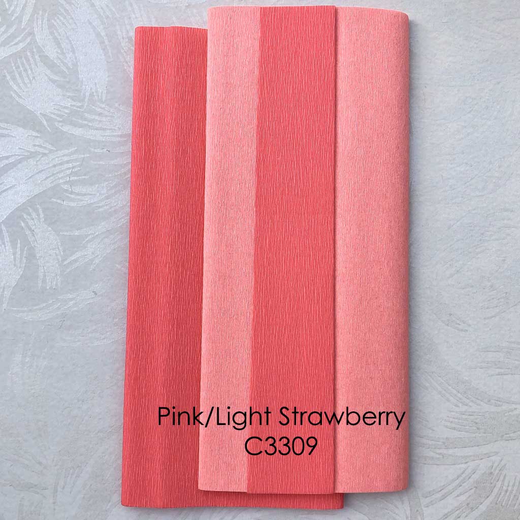 crepe paper double sided pink light strawberry