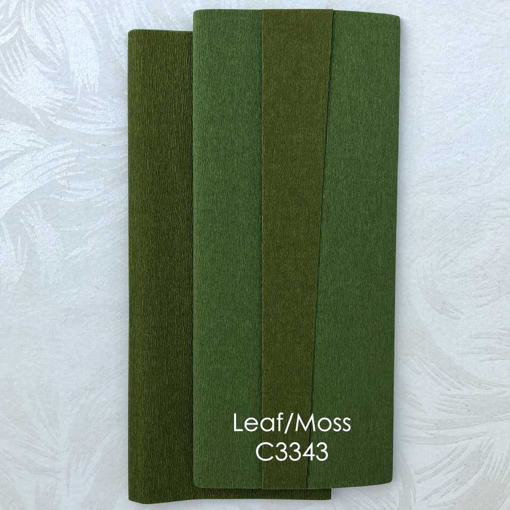 Crepe Paper - Double Sided Green and Brown - 100 mm - 12 sheets