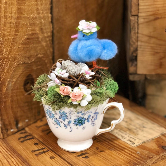 Spring Scene Tea Cup Nest