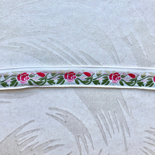 Narrow Rose Vine Jacquard - Vintage