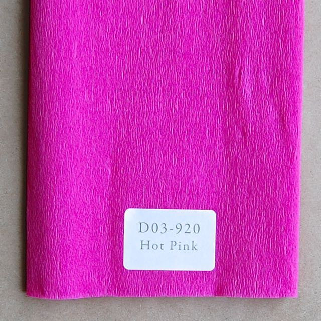 Hot Pink Crepe Paper Sheets Folds 20 inch. X 8 ft.