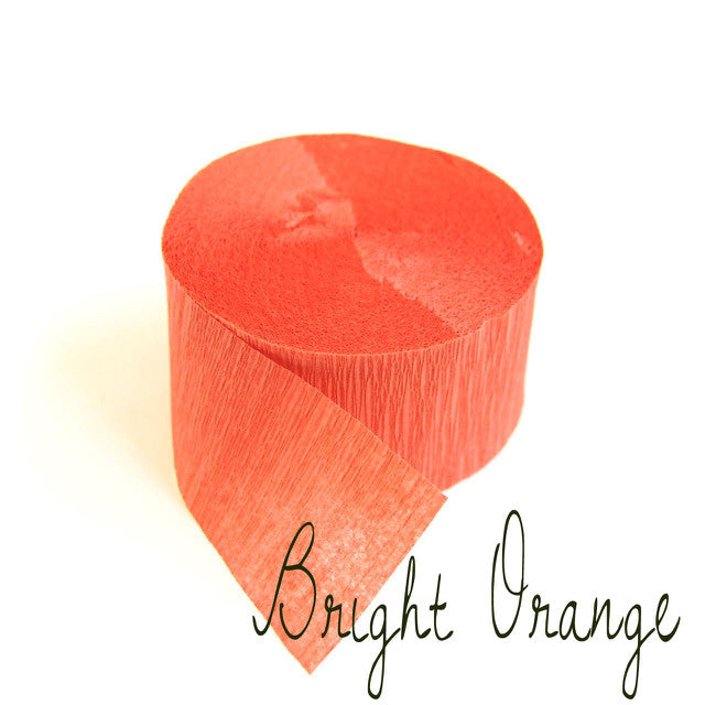 Bright Orange Crepe Streamer - 81