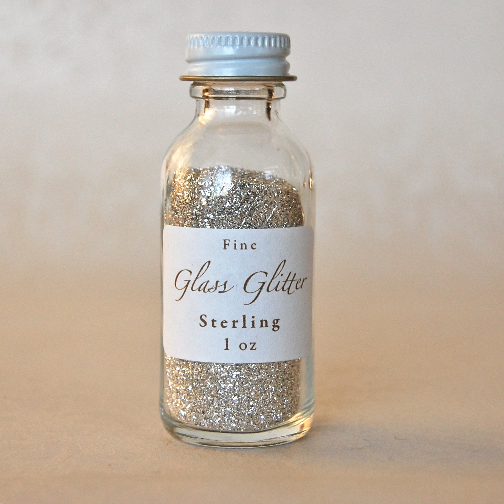 silver glitter bottle