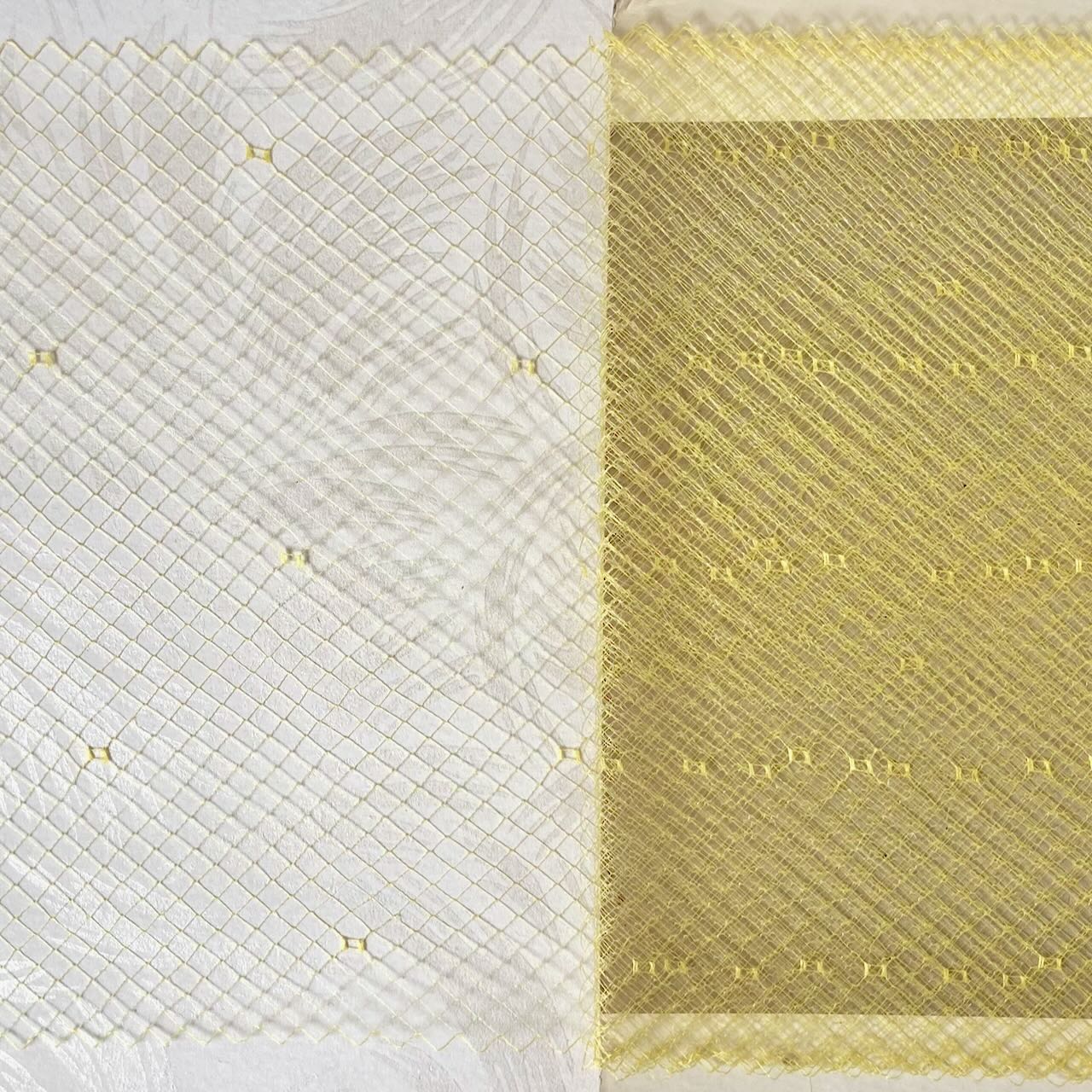 Random Square Diamond Weave, Vintage Silk Netting - Multiple Colors