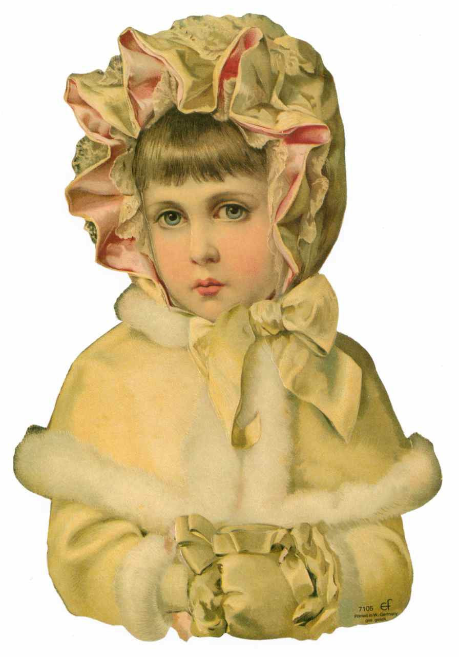 Young Girl in a White Hood and Muff