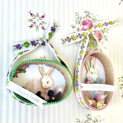 Oval Bunny Shadow Box Ornament  Kit