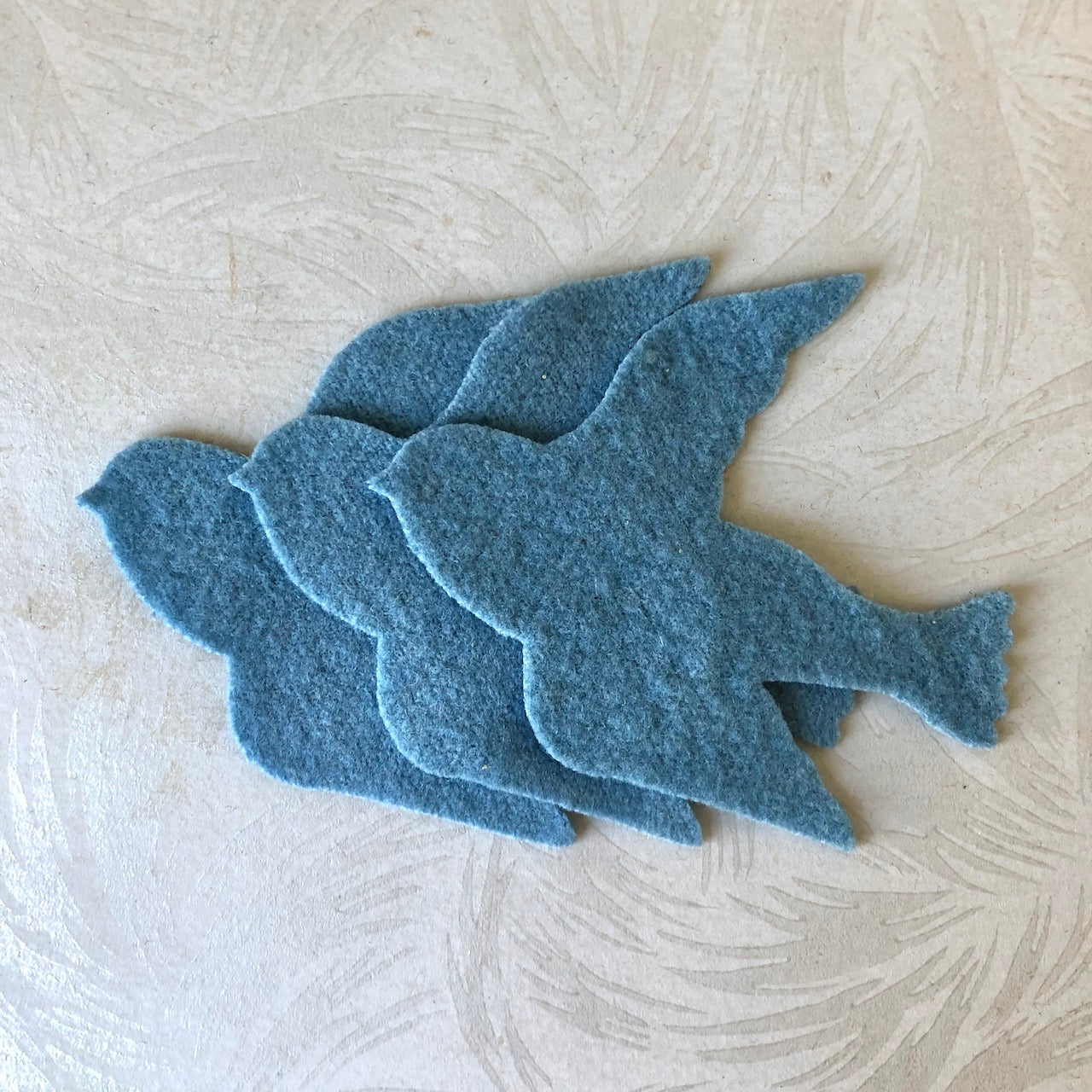 Blue Birds Felted Wool Shapes