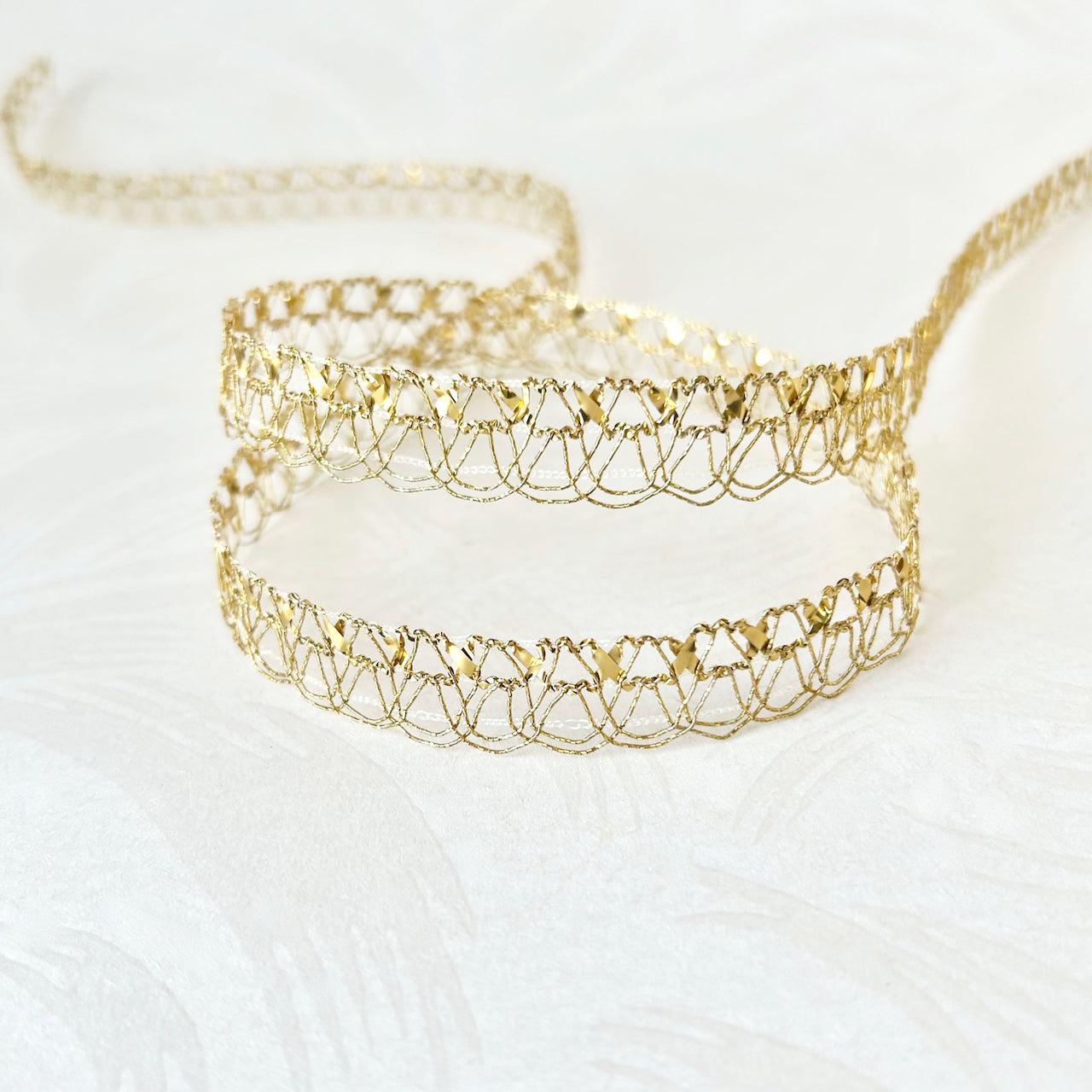 Fine Line Metallic Loop Braid – Rose Mille