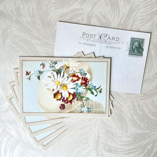 Floral Egg - Layering Post Cards