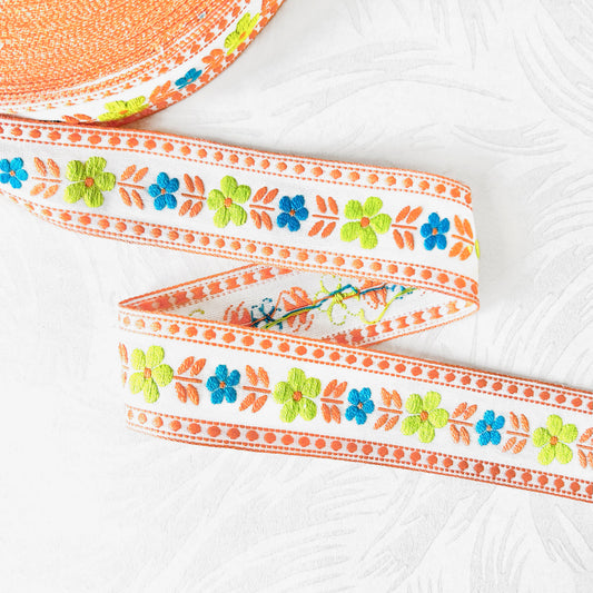 Embroidered Ribbon Trim – Rose Mille