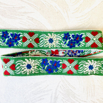       Floral_Jacquard_Ribbon_Green