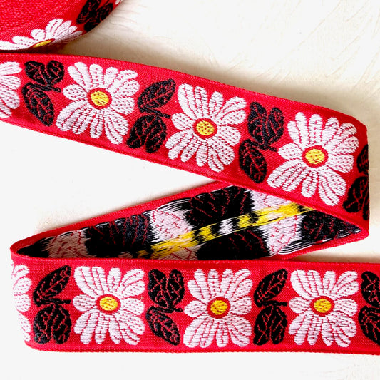 Flower_Petal_Leaf_Jacquard_Ribbon