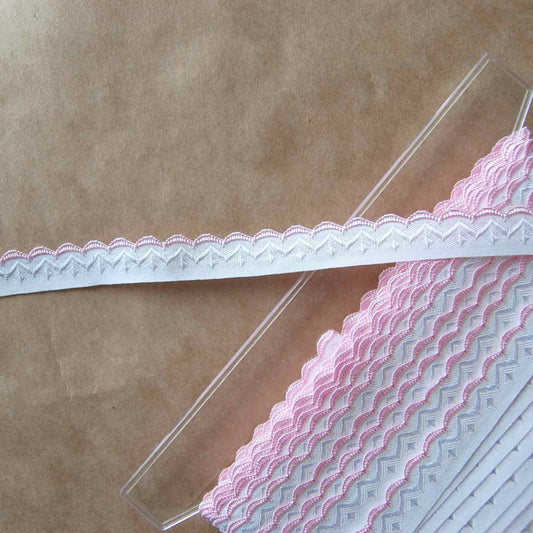 Embroidered Single Scallop Edge Ribbon