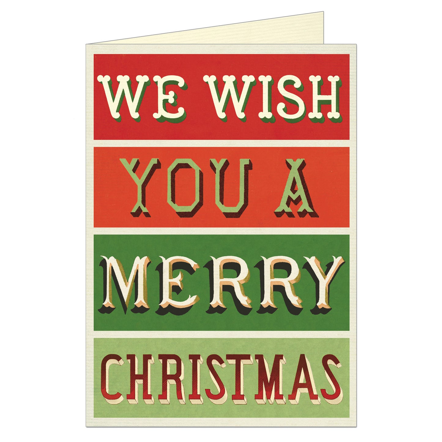 Merry Christmas Greeting Card by Cavallini