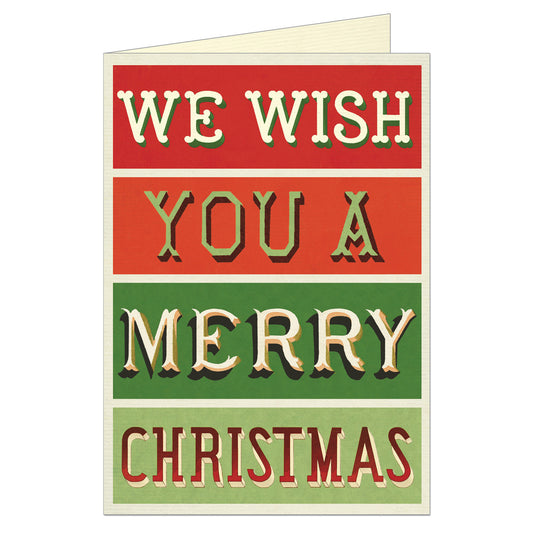 Merry Christmas Greeting Card by Cavallini