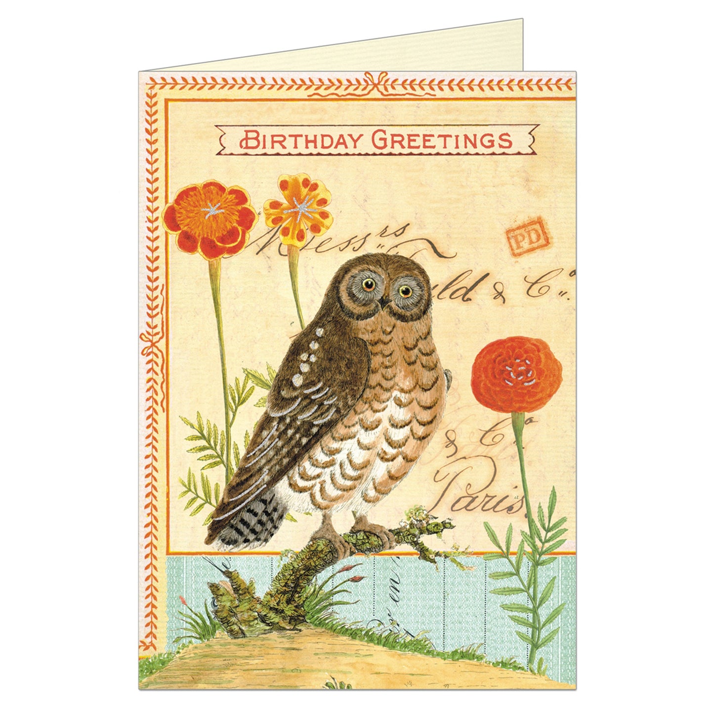 Owl Birthday Greeting Card