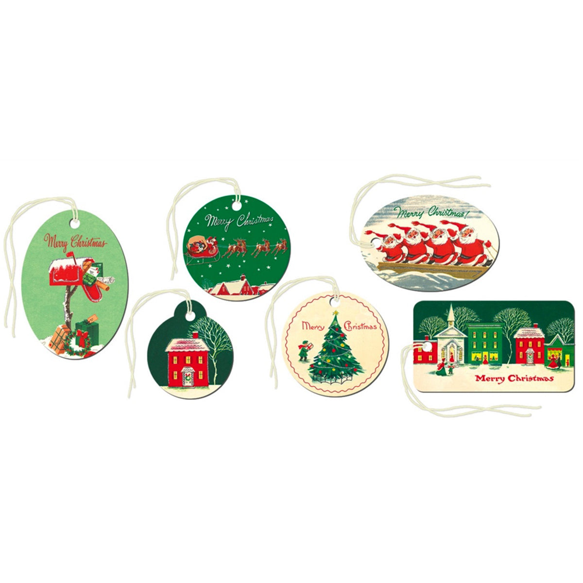Vintage Merry Christmas Gift Tags