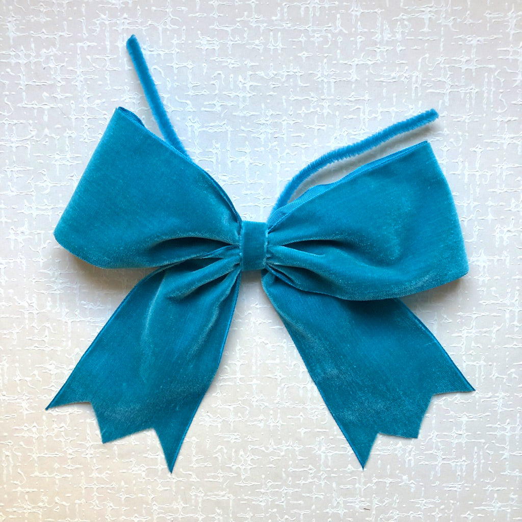 Pre-tied Velvet Bows, 4-1/2-Inch, 12-Piece, Royal Blue 