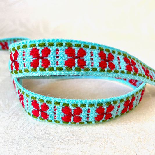 Geometric_Flower_Jacquard_Ribbon_Blue