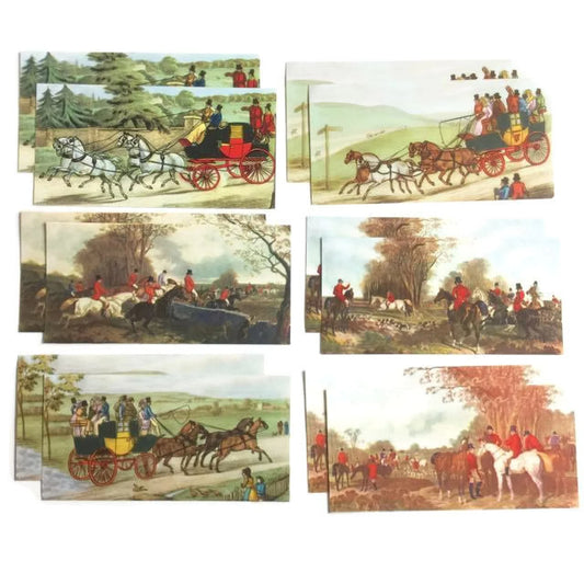 Vintage Hunting Scenes Miniature Prints