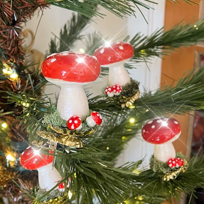 Clip on Mushroom Ornament