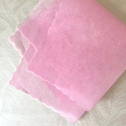 Scalloped Edge Mulberry Paper Wrap