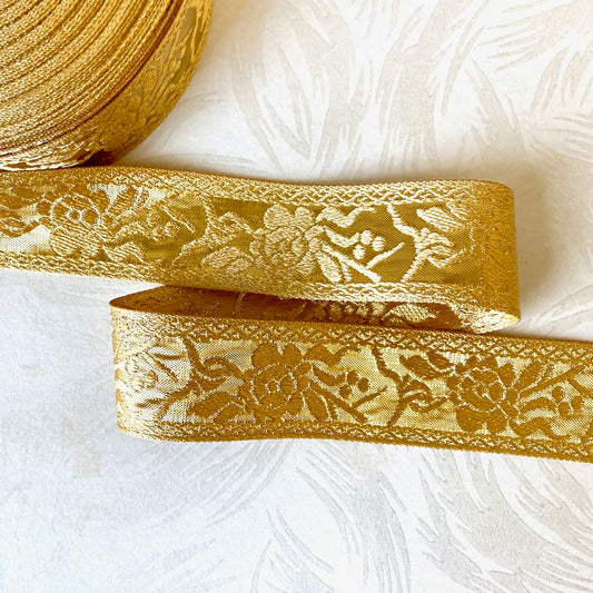    Metallic_Gold_Rose_Jacquard_Ribbon