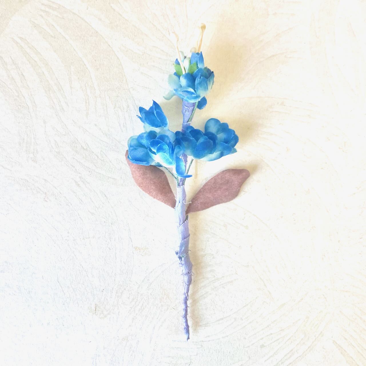 Vintage Deep Blue Rich Blue Millinery Flower Rose - Lot Of 2 For Hat Making & Crafts