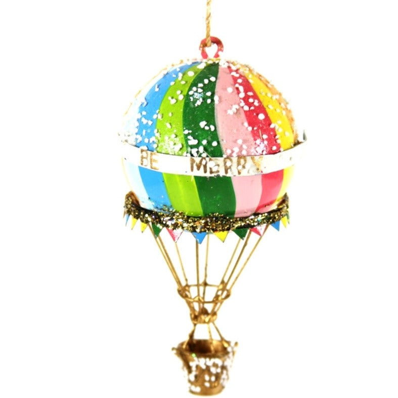 Rainbow Hot Air Balloon Ornament