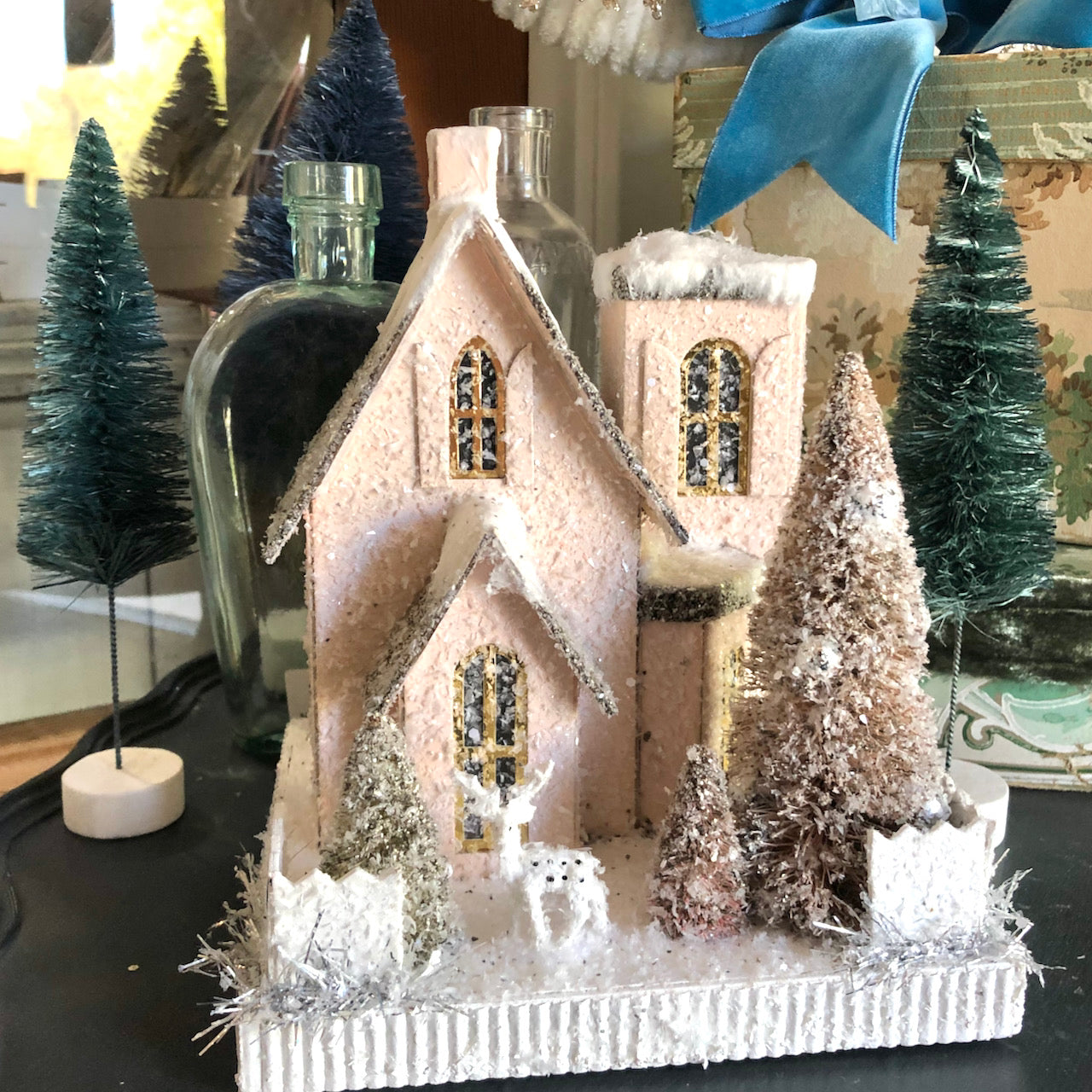 Petite Pink Christmas House