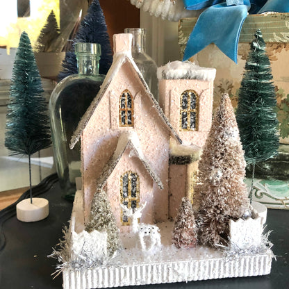 Petite Pink Christmas House