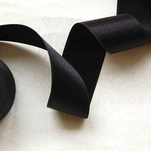 1/8 Black Dainty Satin ribbon