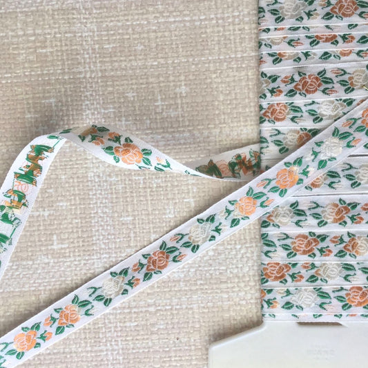 Vintage Woven Roses Rayon Trim