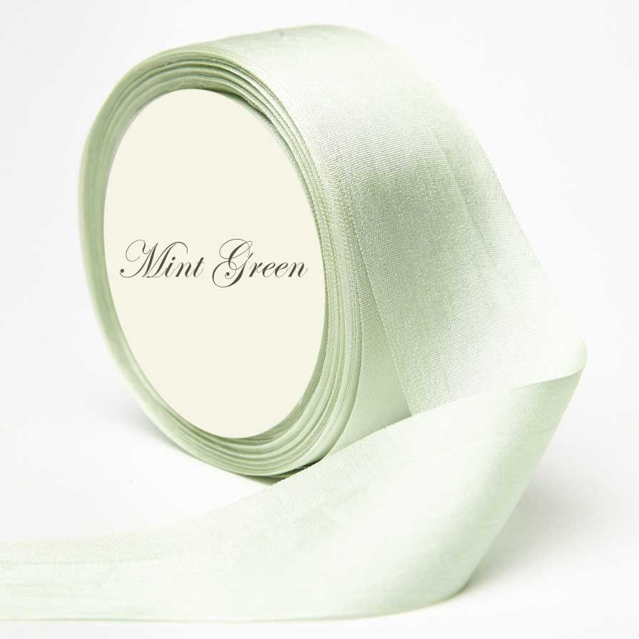Silk Ribbon, light green, mint green, seafoam