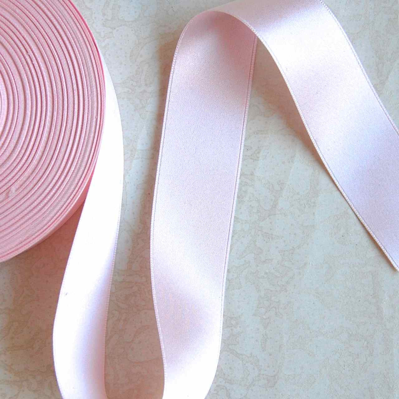 Crocus Pink Double Face Silk Satin Ribbon 24mm