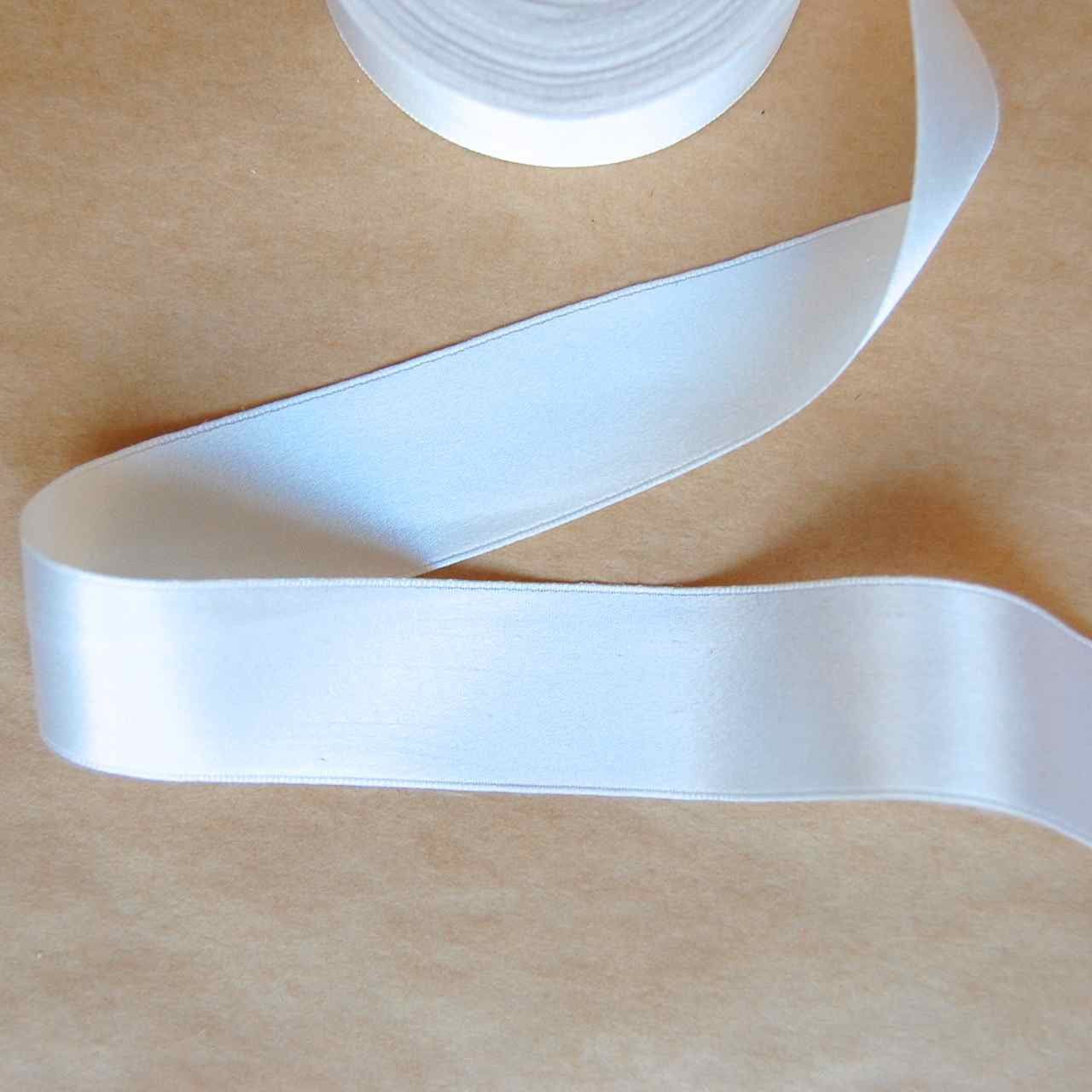 2 Yards White Silk Ribbon 1/8 Wide 