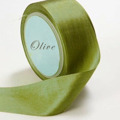 Silk Ribbon, moss green, green, fern
