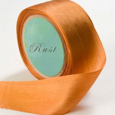 Silk Ribbon, orange, rust, brick