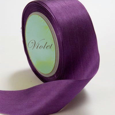 Silk ribbon, purple, amethyst, plum